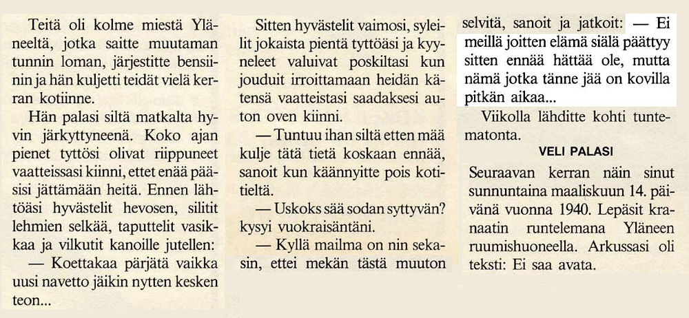 siskon kertomaa