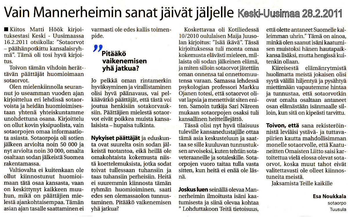 Keski-Uusimaa 28.2.2011