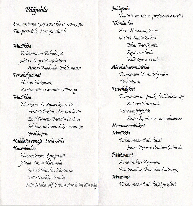 hengelliset ja kulttuurip�iv�t 2021